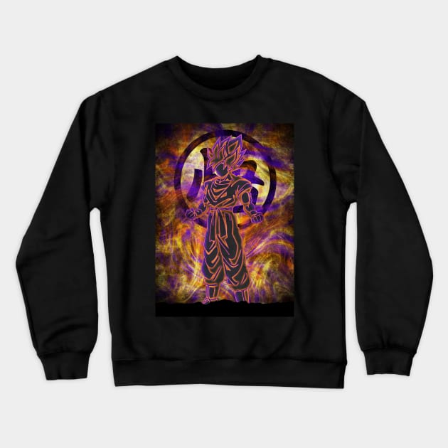 Abstract Goku Crewneck Sweatshirt by saufahaqqi